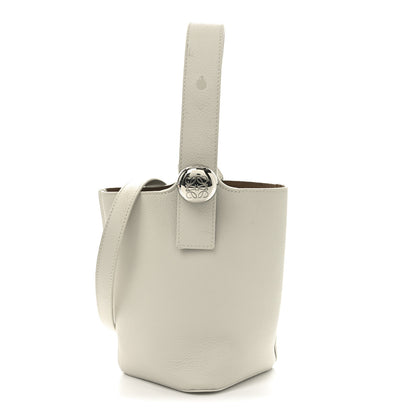 Loewe Soft Grained Calfskin Mini Pebble Bucket Bag White 1 of 9