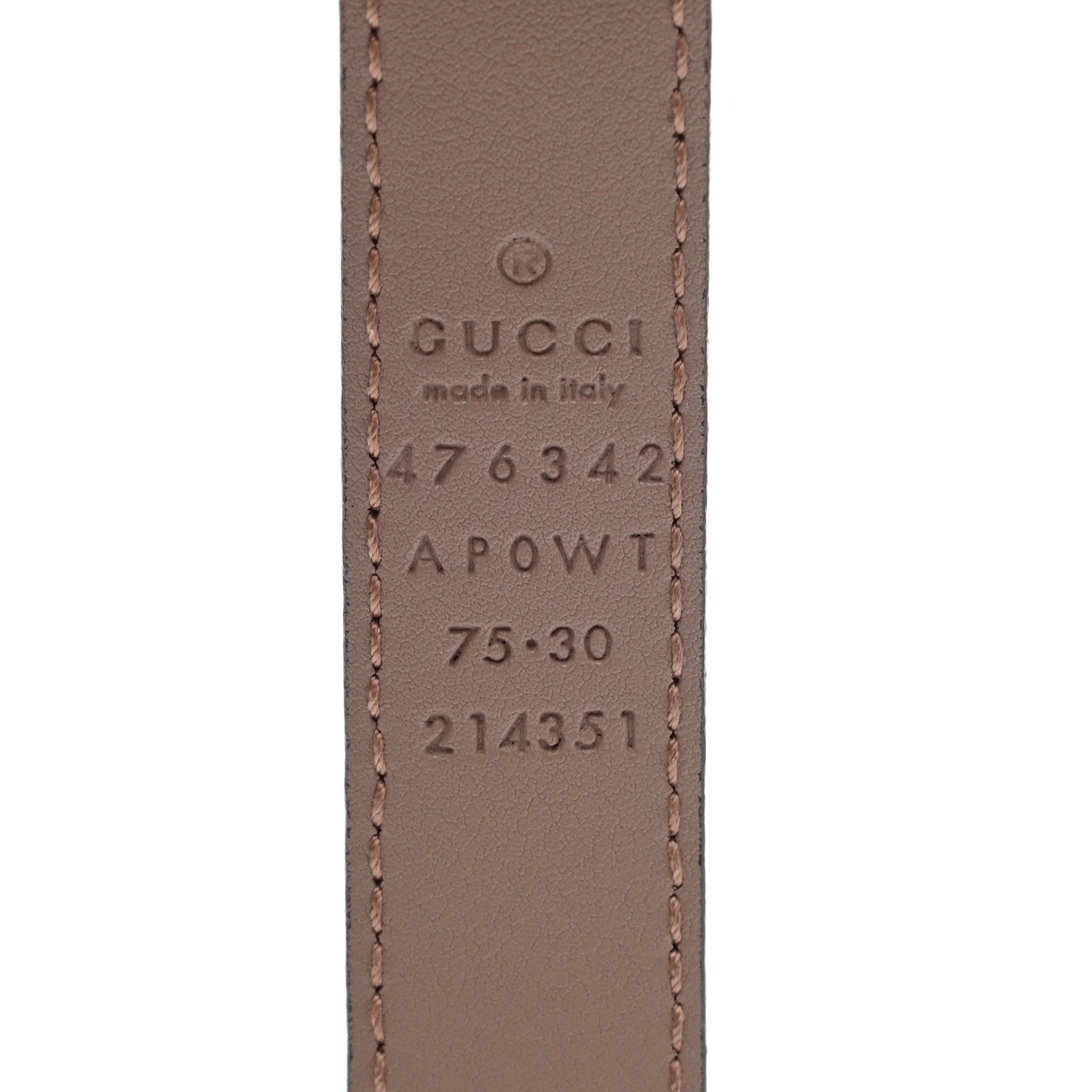 Gucci Calfskin Pearl Double G 20mm Belt 75 30 Porcelain Rose 3 of 6