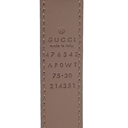 Gucci Calfskin Pearl Double G 20mm Belt 75 30 Porcelain Rose 3 of 6