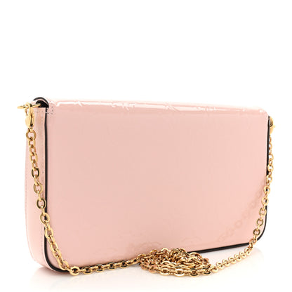 Louis Vuitton Vernis Felicie Chain Wallet Rose Ballerine 3 of 11