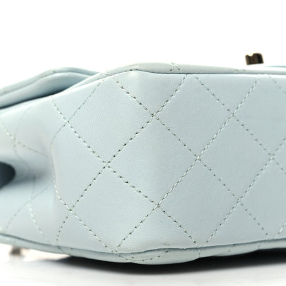 Chanel Lambskin Quilted Mini Top Handle Rectangular Flap Light Blue 9 of 11