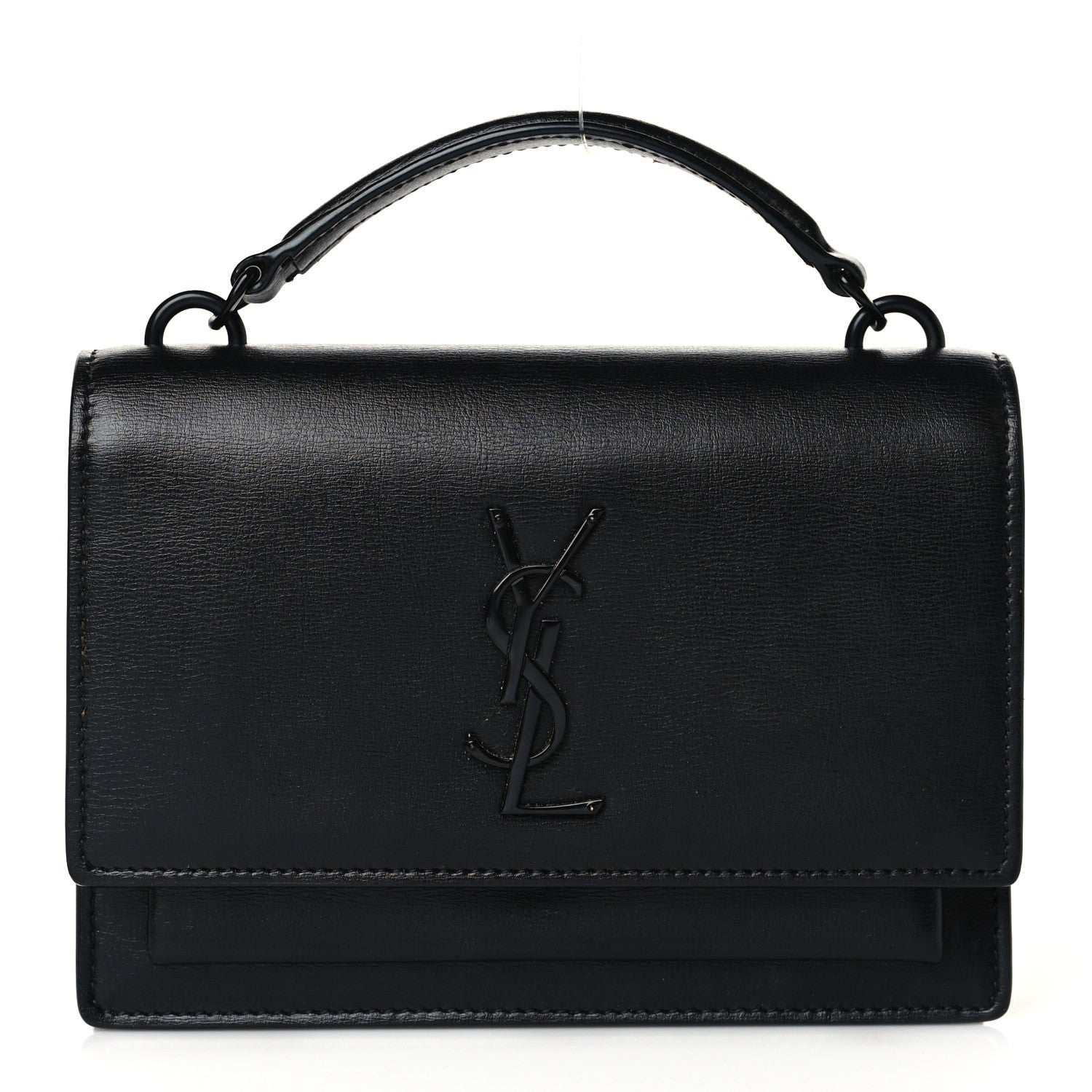 Saint Laurent Calfskin Monogram Sunset Chain Wallet Black 1 of 10