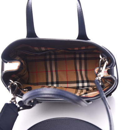 Burberry Grainy Calfskin House Check Small Banner Tote Regency Blue 5 of 10