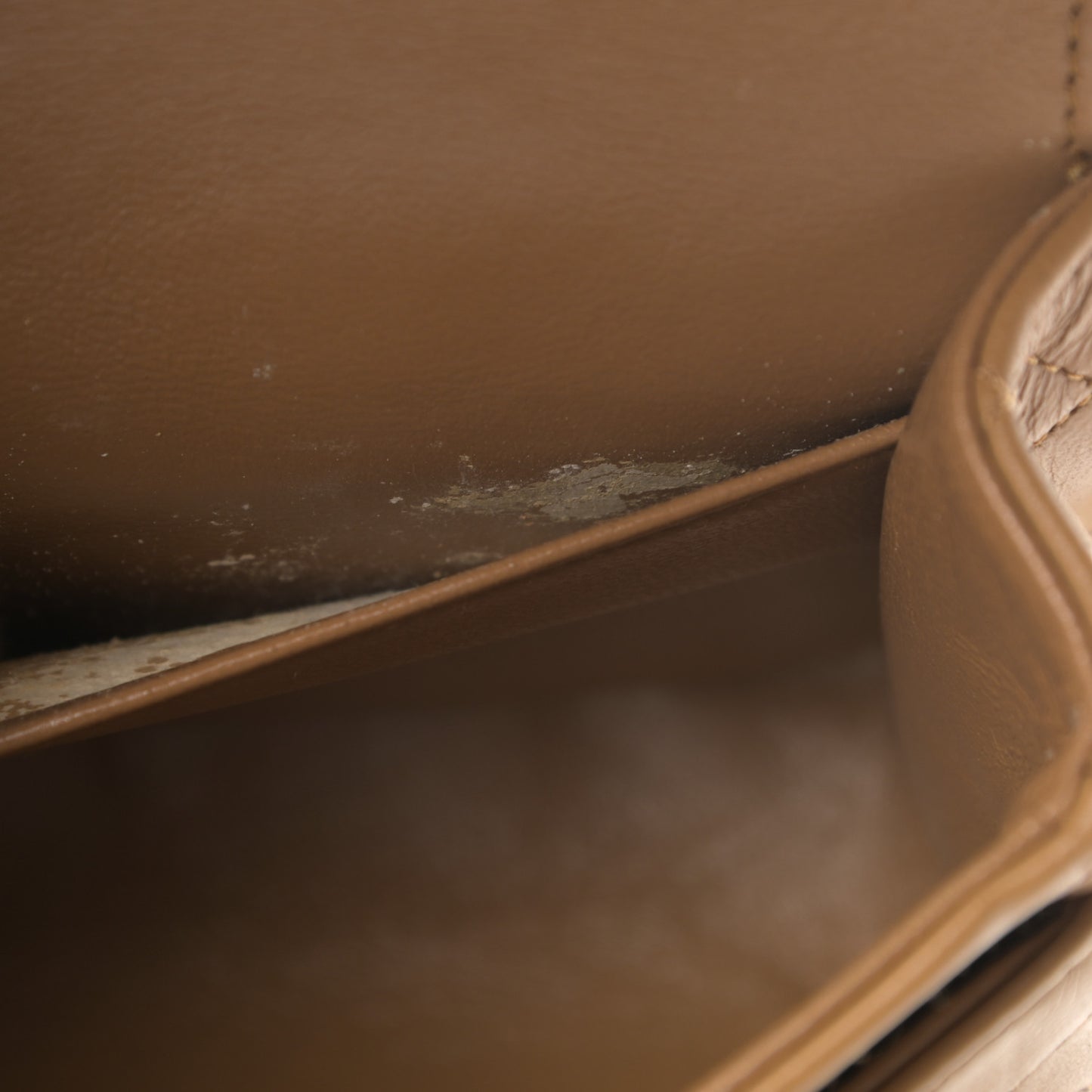 Lambskin Quilted Small Double Flap Beige