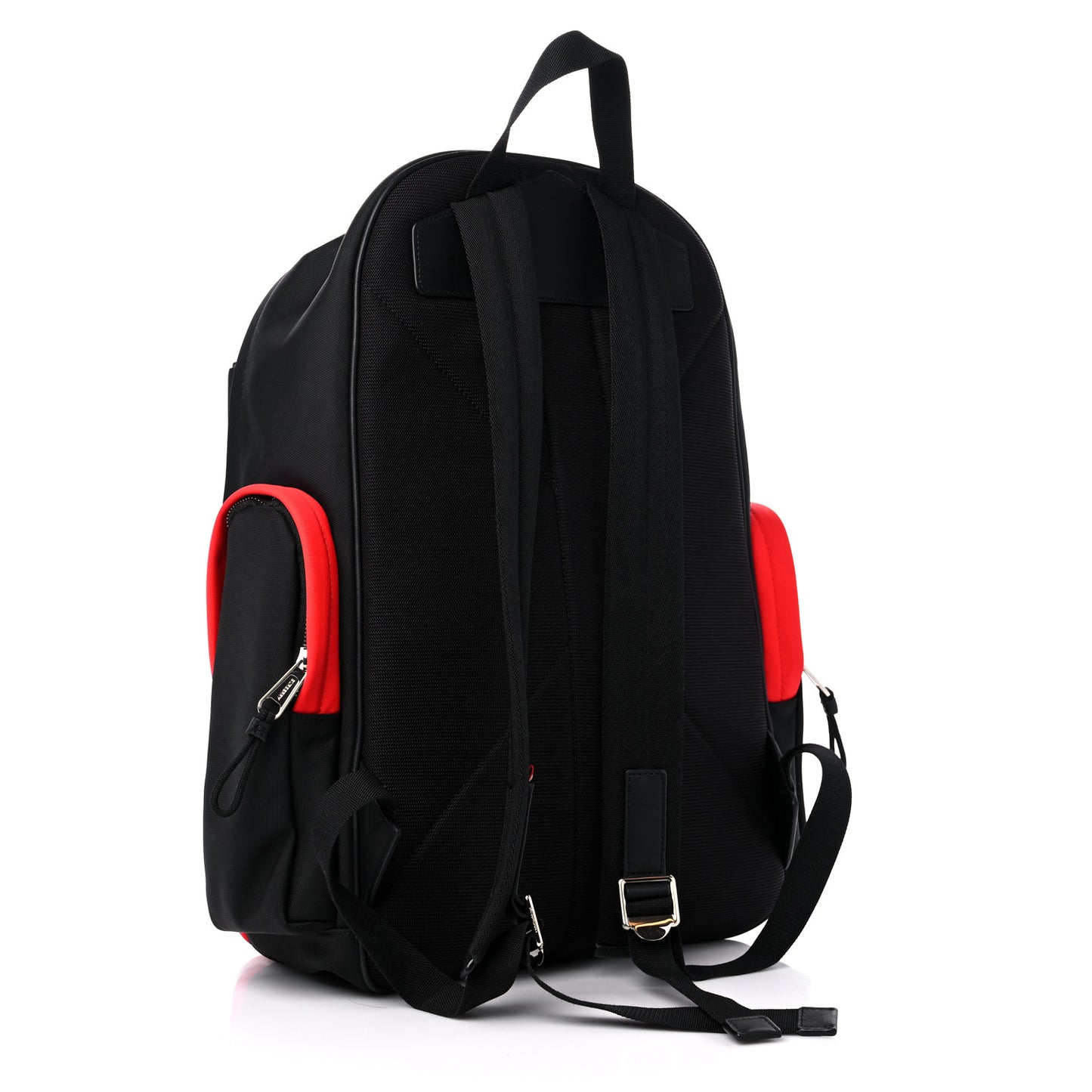 Nylon Large Nevis Backpack White Red Black