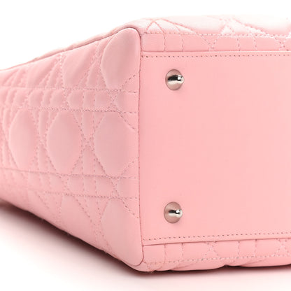 Christian Dior Lambskin Cannage Medium Lady Dior Light Pink 4 of 9