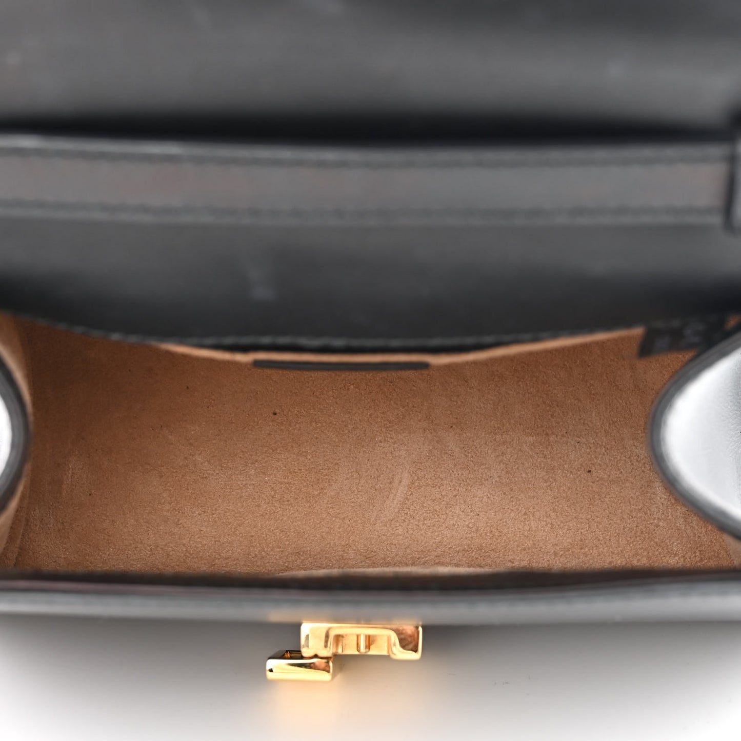 Calfskin Mini Sylvie Top Handle Bag Black