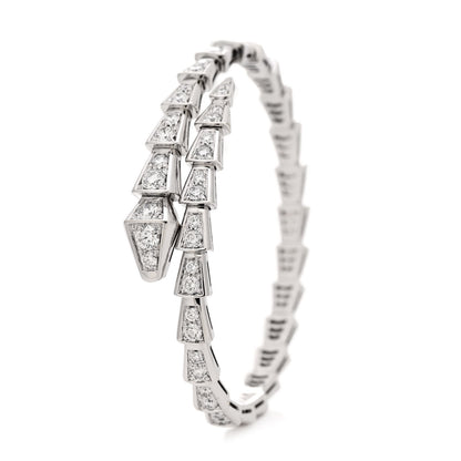 Bulgari 18K White Gold Diamond Serpenti Viper Pave Bracelet S 2 of 4