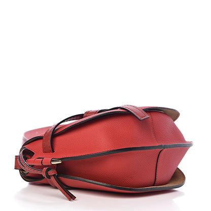 Loewe Soft Grain Calfskin Small Gate Crossbody Bag Scarlet Red Burnt Red 4 of 10