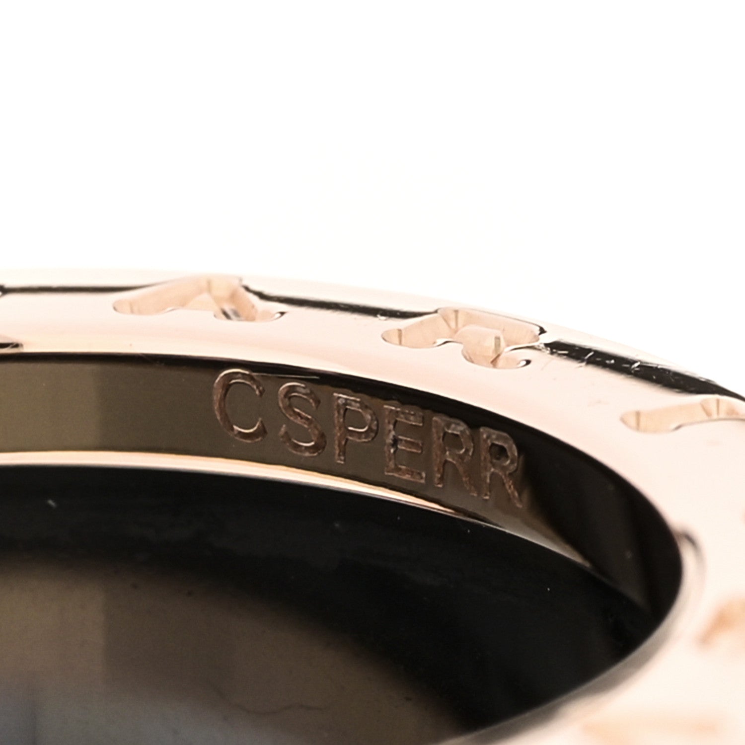 Bulgari 18K Rose Gold Black Ceramic B.Zero1 Four-Band Ring 53 6.25 5 of 5