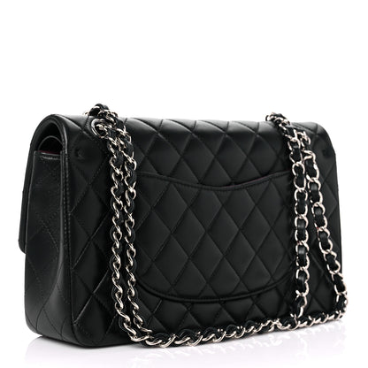 Chanel Lambskin Quilted Medium Double Flap Black 3 of 11