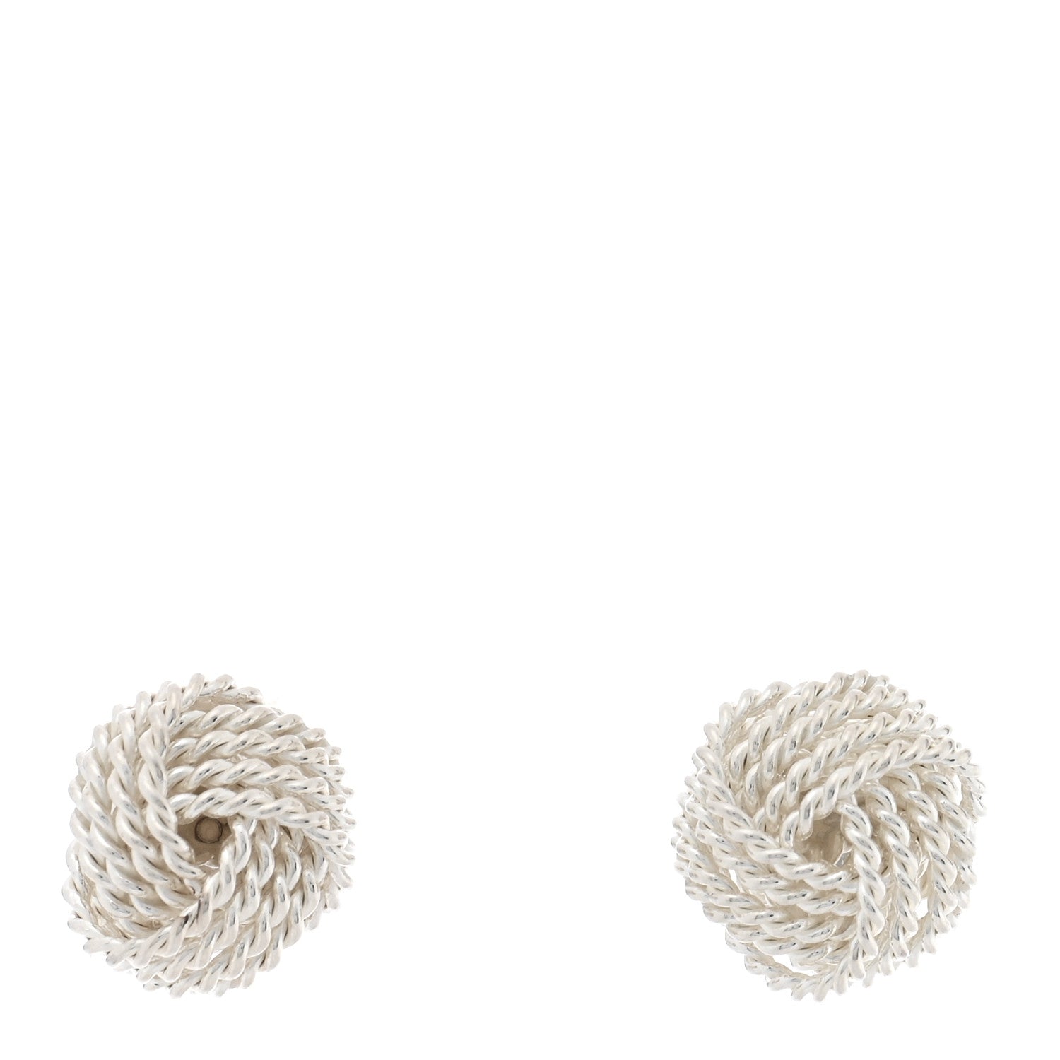 Tiffany Sterling Silver Twist Knot Earrings 1 of 4