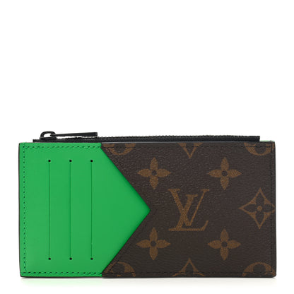 Louis Vuitton Monogram Taiga Coin Card Holder Green 1 of 7