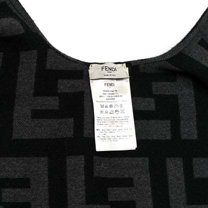 Fendi Wool Silk FF Poncho Black 4 of 4