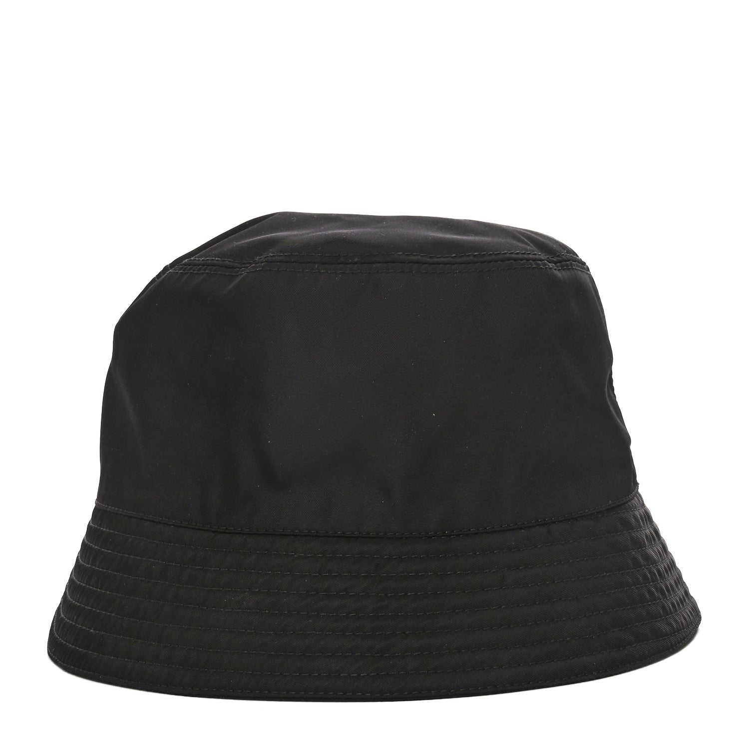 Prada Re-Nylon Metal Triangle Logo Womens Bucket Hat L Black 6 of 9