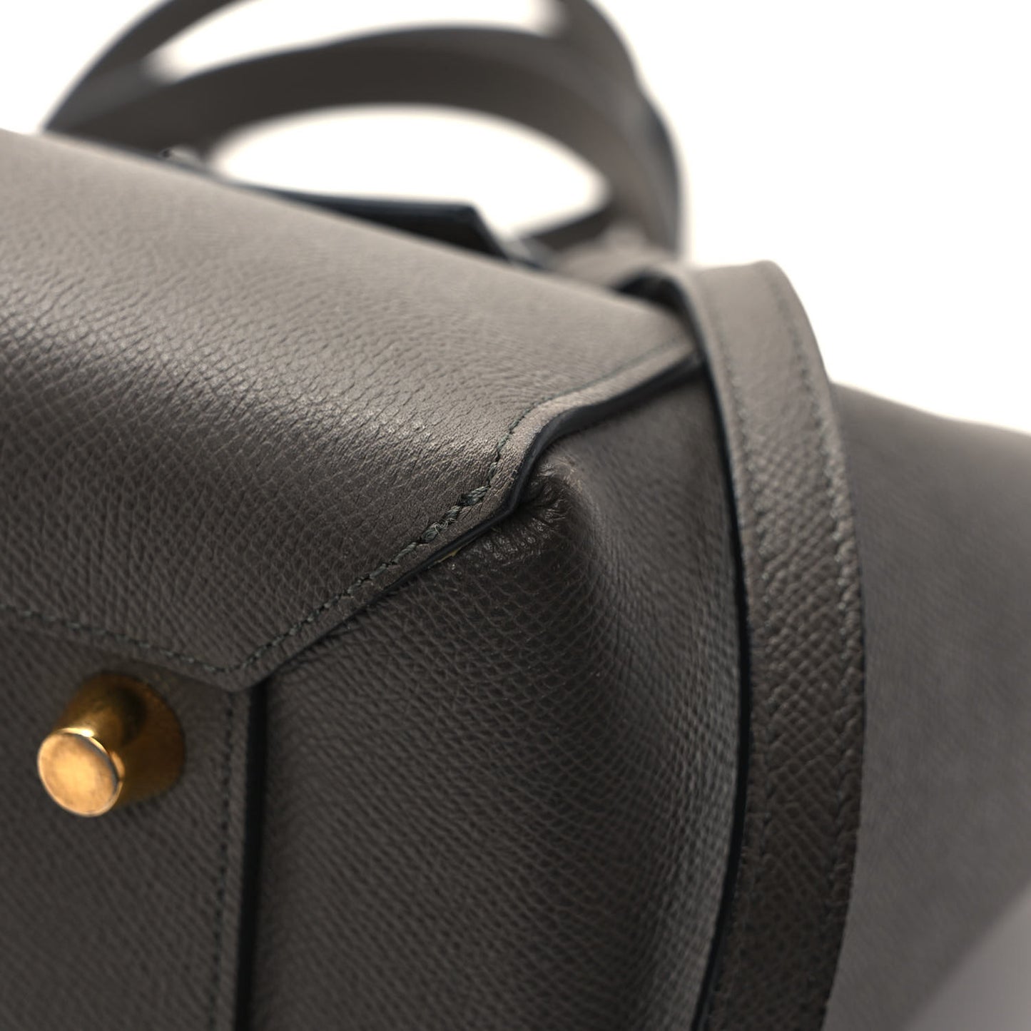 Grained Calfskin Mini Belt Bag Grey