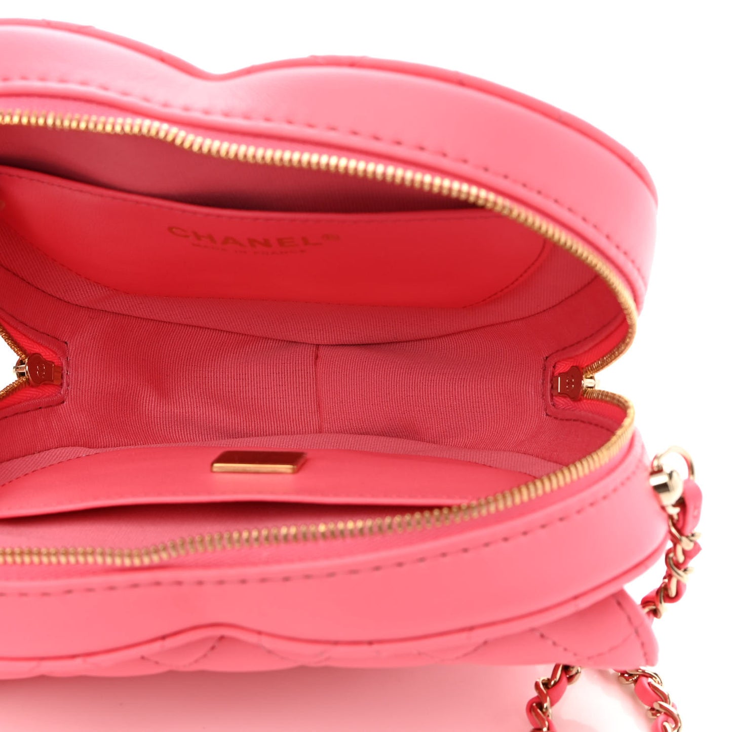 Lambskin Quilted CC In Love Heart Bag Pink