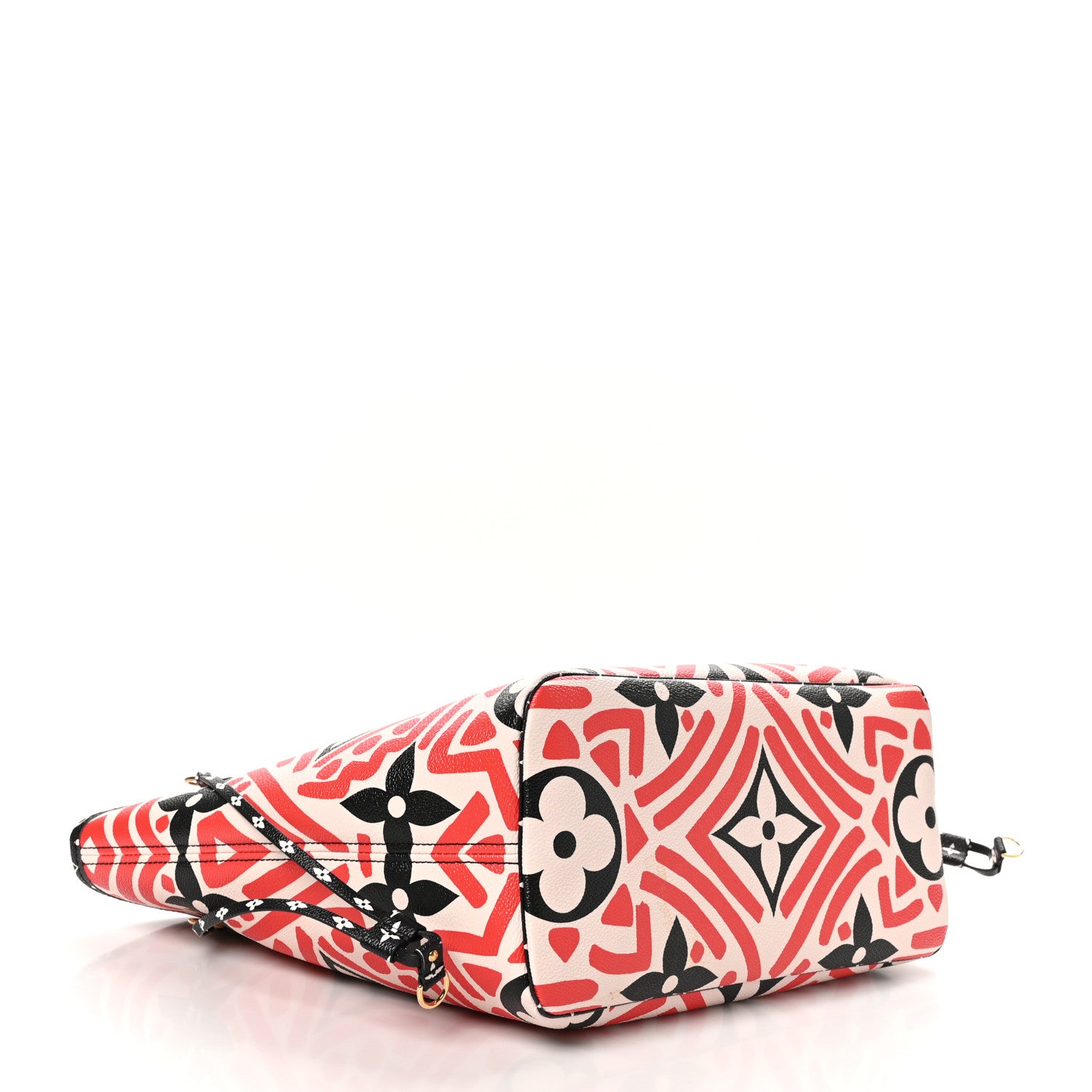 Louis Vuitton Monogram Giant Crafty Neverfull MM Creme Rouge Black 5 of 10