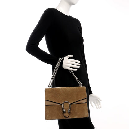 Gucci Suede Medium Dionysus Shoulder Bag Taupe 2 of 7