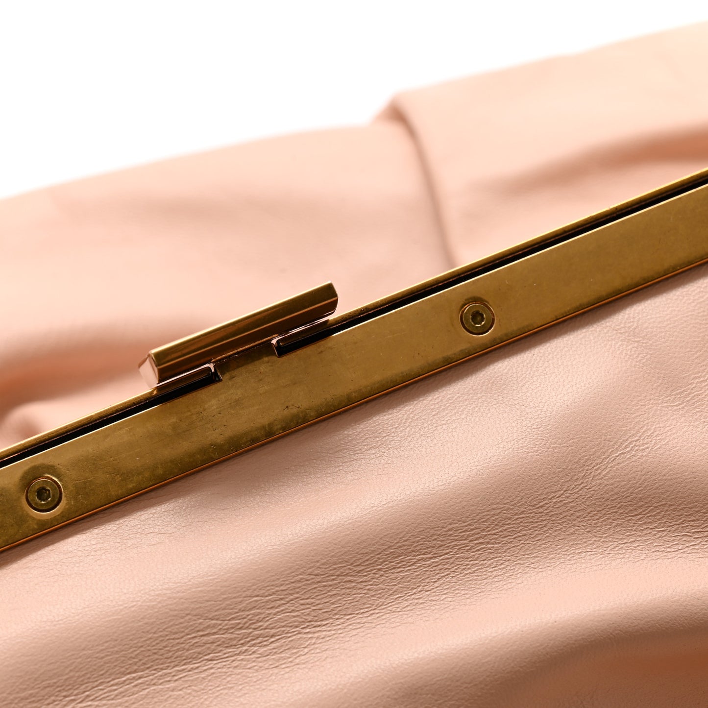 Lambskin Wave Frame Clutch Rosa