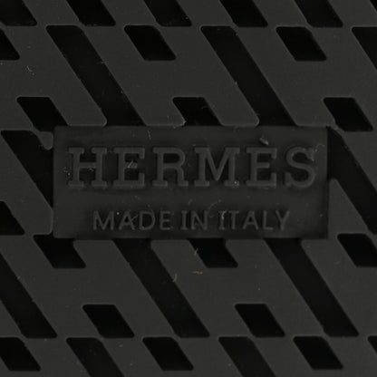 Hermes Suede Goatskin Woolskin Womens Chypre Sandals 38 Brun Fume Ecru 7 of 8