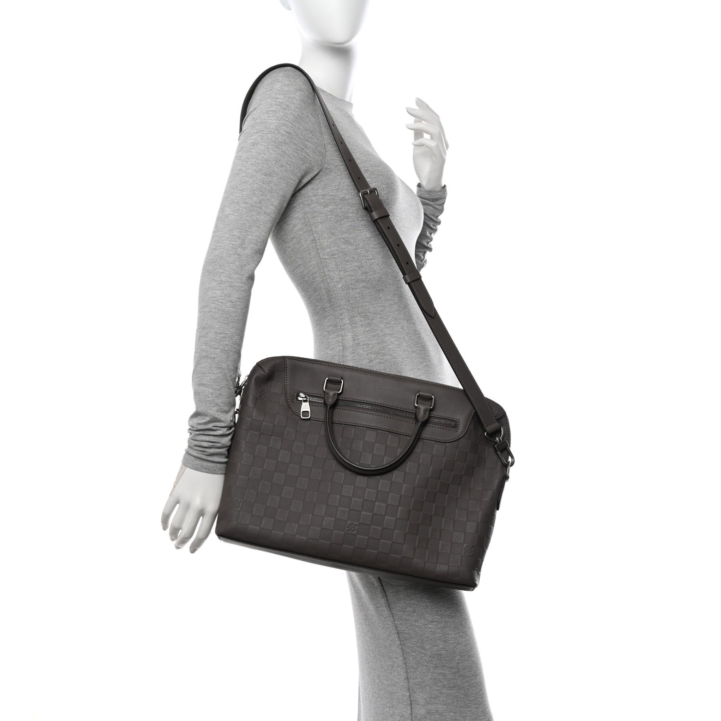 Damier Infini Porte-Documents Jour NM Granit
