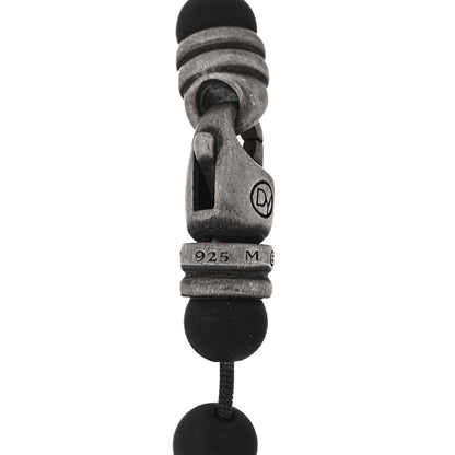 David Yurman Sterling Silver Black Onyx 6mm Spiritual Beads Bracelet 5 of 5