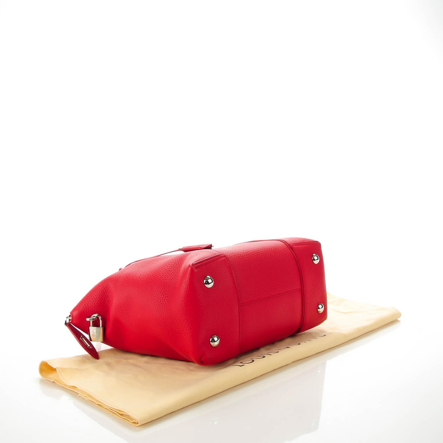 Louis Vuitton Cuir Taurillon Soft Lockit PM Rubis 4 of 7
