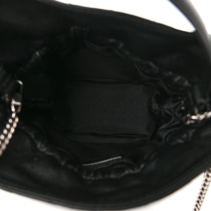 Gucci Sakai Be Green Calfskin Diagonal Stitched Mini Blondie Bucket Bag Black 5 of 10