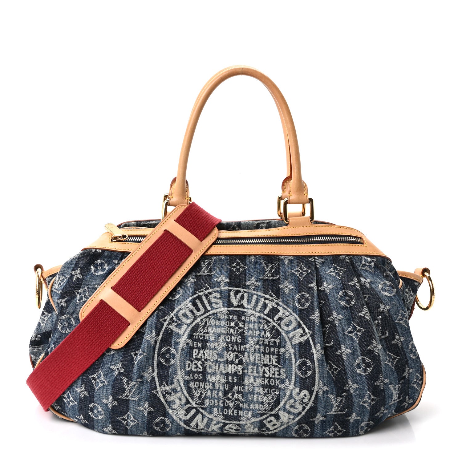 Louis Vuitton Denim Raye Cabas GM 1 of 8