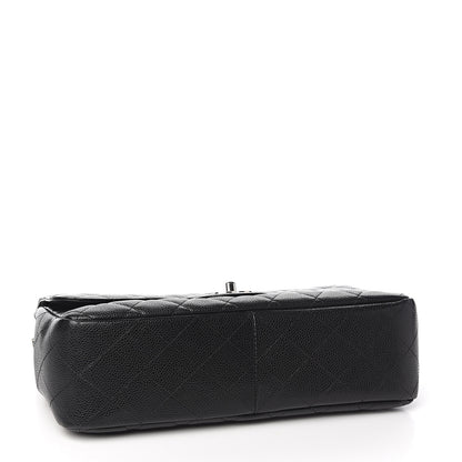 Chanel Caviar Quilted Jumbo Single Flap Black 3 of 9