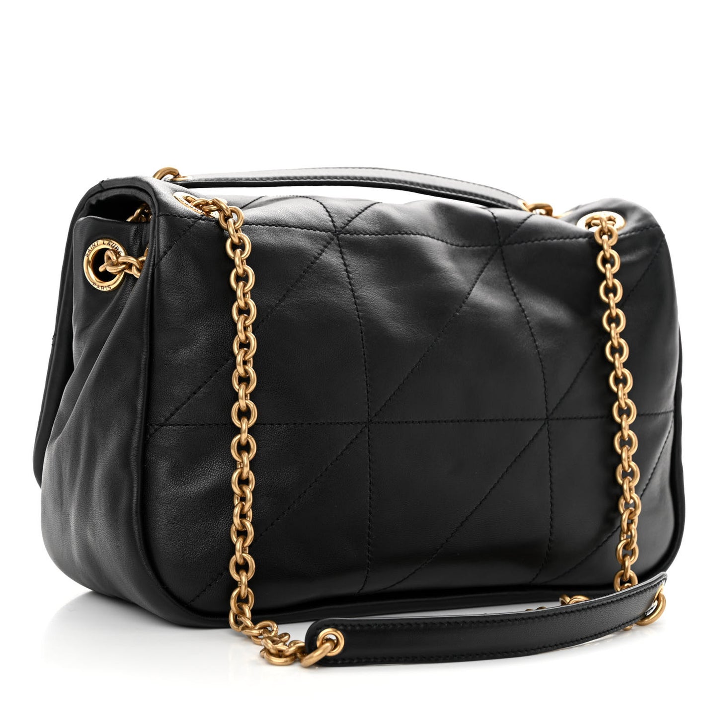 Lambskin Matelasse Monogram Small Jamie 4.3 Black