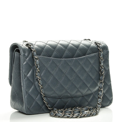 Chanel Caviar Quilted Jumbo Double Flap Grey 3 of 7