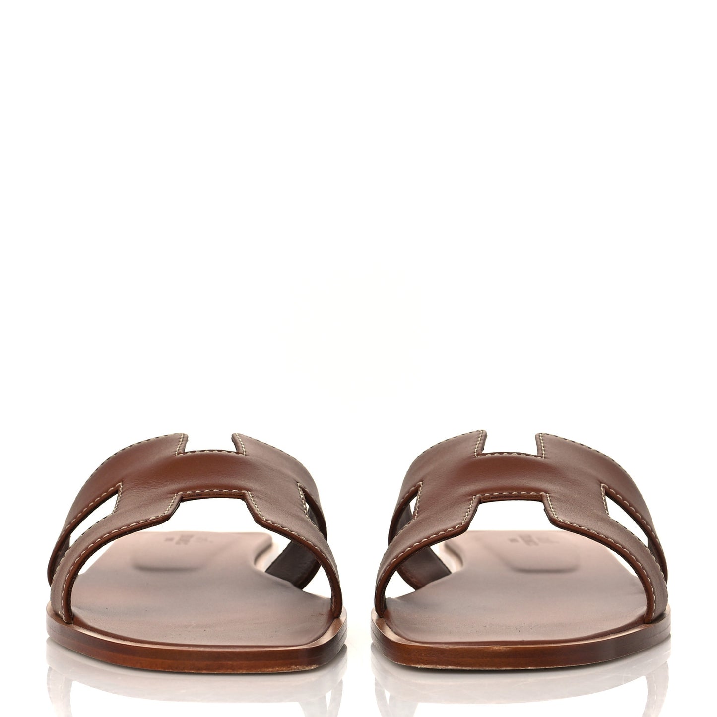 Box Calfskin Oran Sandals 38.5 Gold