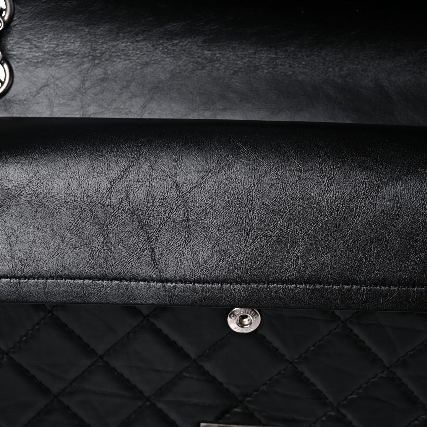 Aged Calfskin Quilted 2.55 Reissue 226 Flap Black