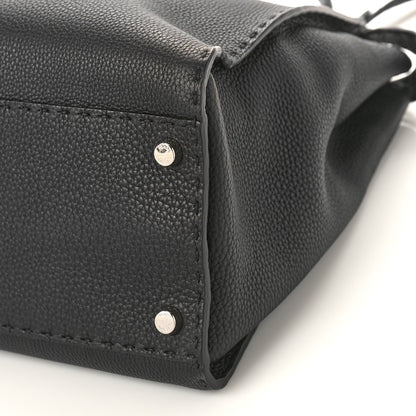Fendi Cuoio Romano Selleria Bi-Color Large Peekaboo Iconic Satchel Black Mou 8 of 8