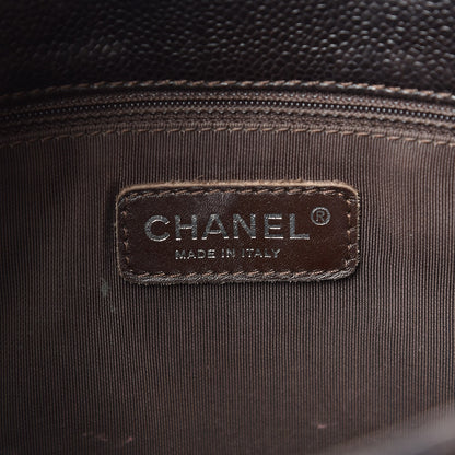 Chanel Caviar Petit Shopping Tote PST Dark Brown 6 of 12