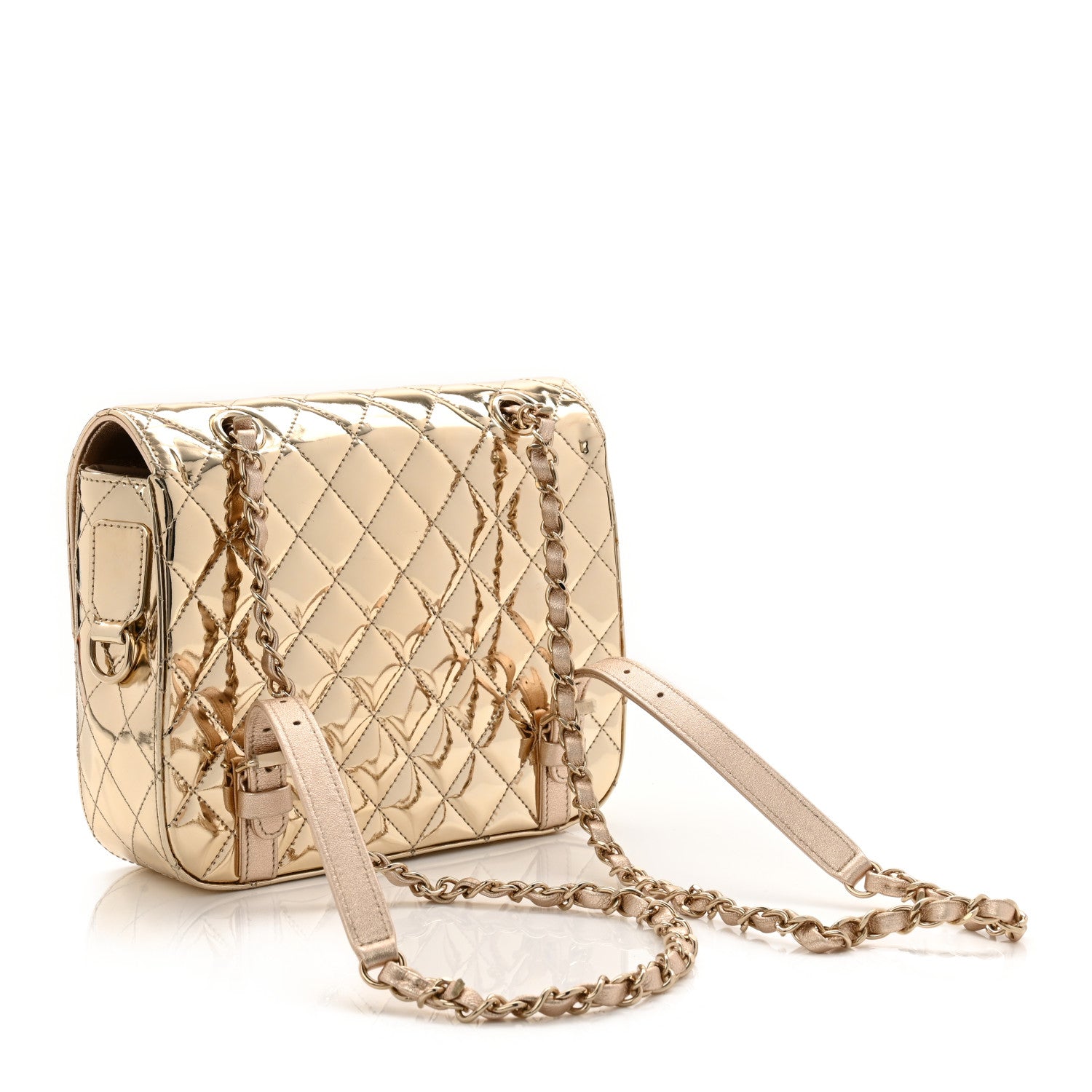Chanel Mirror Calfskin Metallic Calfskin Quilted Hollywood