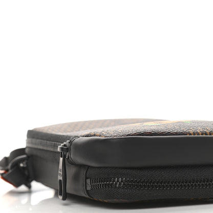 Louis Vuitton X NIGO Giant Damier Ebene Tortoise Double Phone Pouch 8 of 9