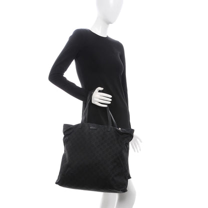 Gucci Nylon Monogram Large Tote Black 2 of 12