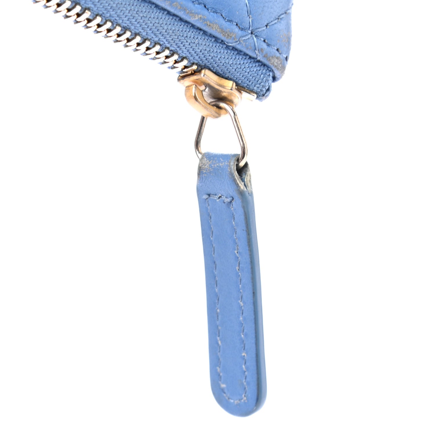 Chanel Lambskin Quilted Small Cosmetic Case Light Blue 13 of 13