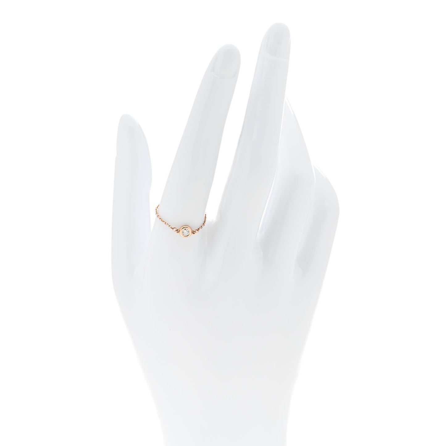 Rose Gold Diamond .07ct Elsa Peretti Diamonds By The Yard Ring  59 8.75