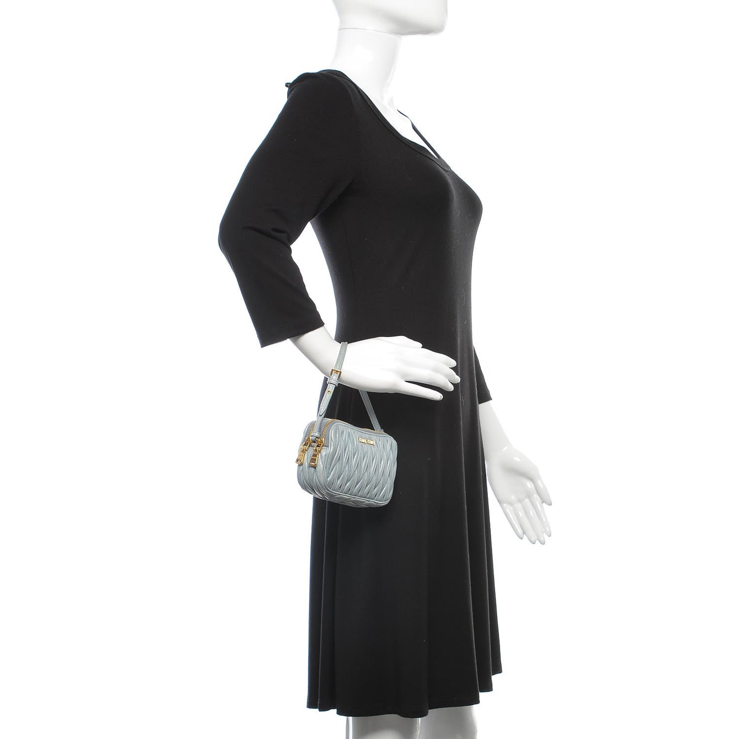 Nappa Matelasse Double Zip Pochette Clutch Nube
