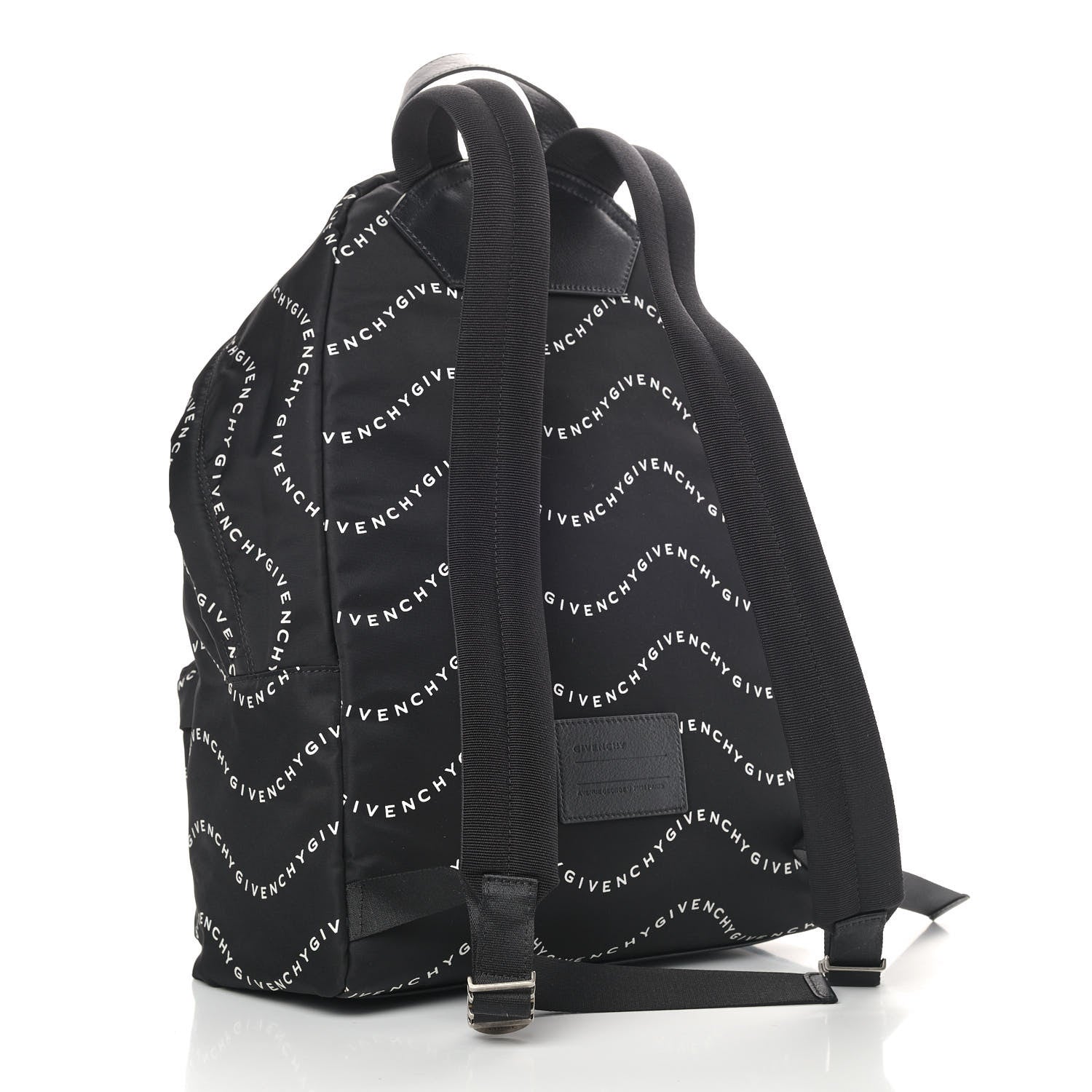 Givenchy Nylon Waves Print Urban Backpack Black White 3 of 9