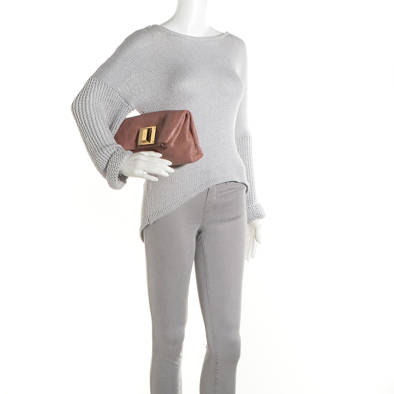 Louis Vuitton Calfskin Quilted Monogram Altair Clutch Rose Clair 7 of 7