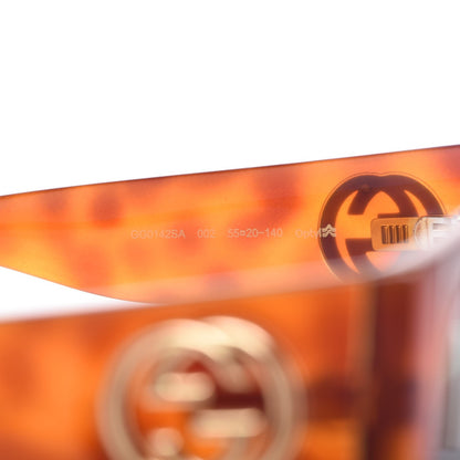 Gucci Acetate Square Frame Sunglasses GG0142SA Tortoise 5 of 7