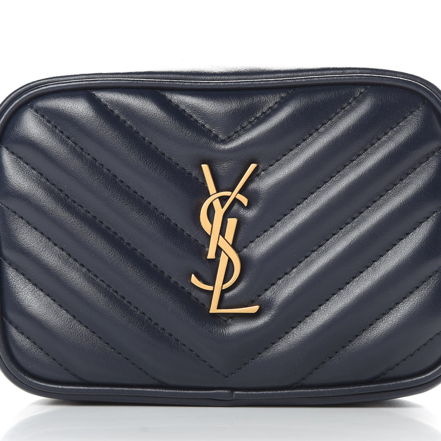 Calfskin Matelasse Monogram Lou Belt Bag Blue