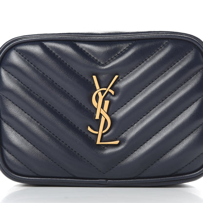 Saint Laurent Calfskin Matelasse Monogram Lou Belt Bag Blue 8 of 12