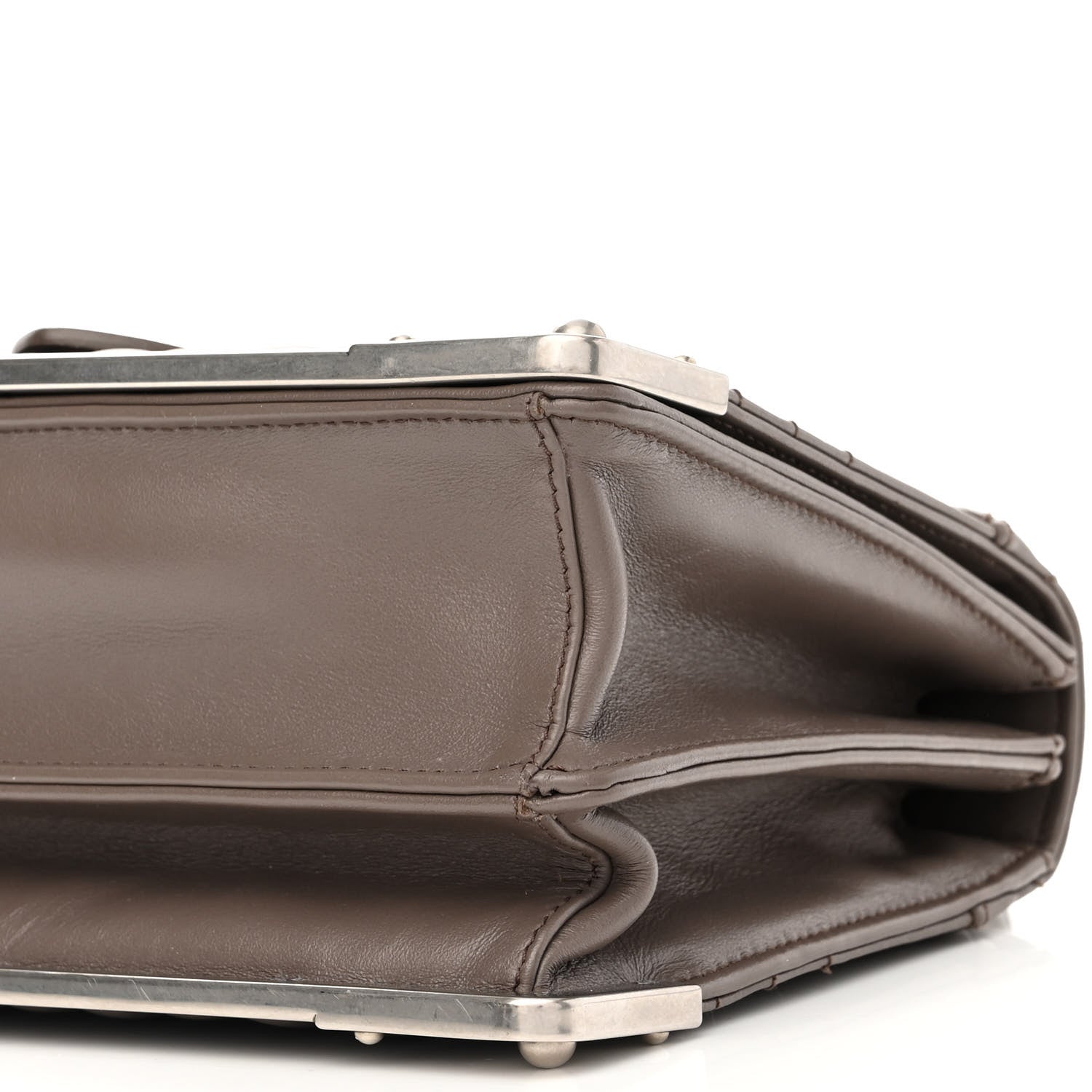 Prada Soft Calfskin Impunture Diagramme Cahier Bag Bambu 9 of 9