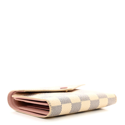 Louis Vuitton Damier Azur Victorine Wallet Rose Ballerine 4 of 6